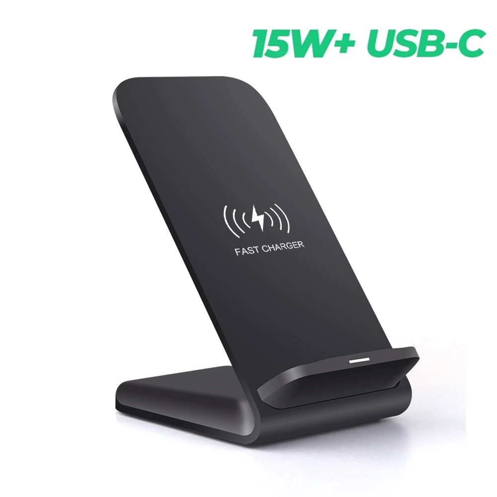 15W Type C FDGAO 15 Вт Qi Беспроводное зарядное устройство подставка для iPhone 11 Pro XR 8 X XS MAX QC 3,0 10 Вт USB C Быстрая зарядка для samsung S10 S9 Note 10 9 - Цвет: 15W Type C