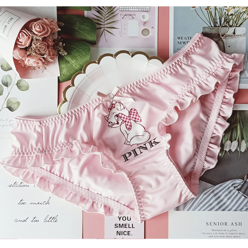 

New design cartoon ladies panties cat star cute cute milk milk Philippine low waist panties girls seamless triangle underwear