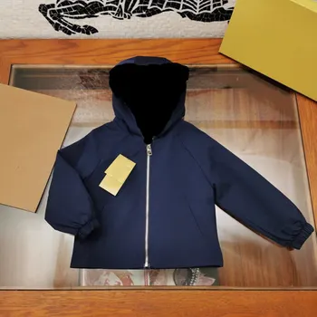 

Autumn Winter Children boutique Clothing Embroidery Trench Coat for Boy Casual Unisex Jacket Hooded windbreaker kids outfit