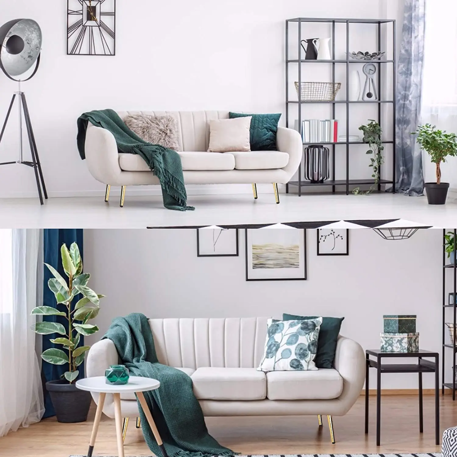 4pcs Metal Furniture legs Straight Cone And Oblique Cone Table Leg Sofa Chair Leg coffee tables Furniture fittings,15/20/25/30CM