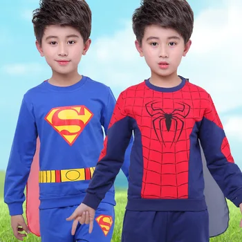 

Children's Suit Superman Clothes Autumn Boy Spider-Man Autumn Spring 3PCS Children's Clothing 6 8 10