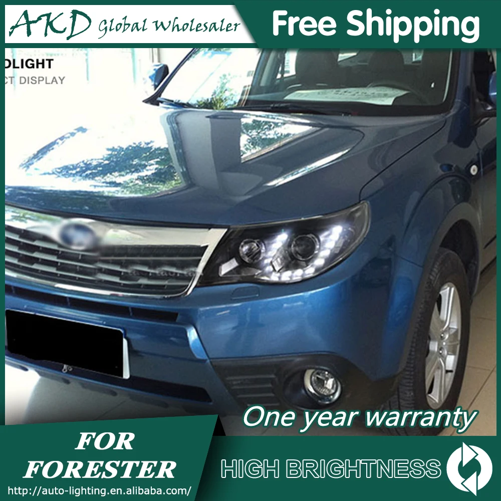 Головной светильник s для автомобиля Subaru Forester 2008-2012 DRL Дневной ходовой светильник светодиодный Биксеноновая лампа противотуманный светильник s тюнинг автомобильные аксессуары