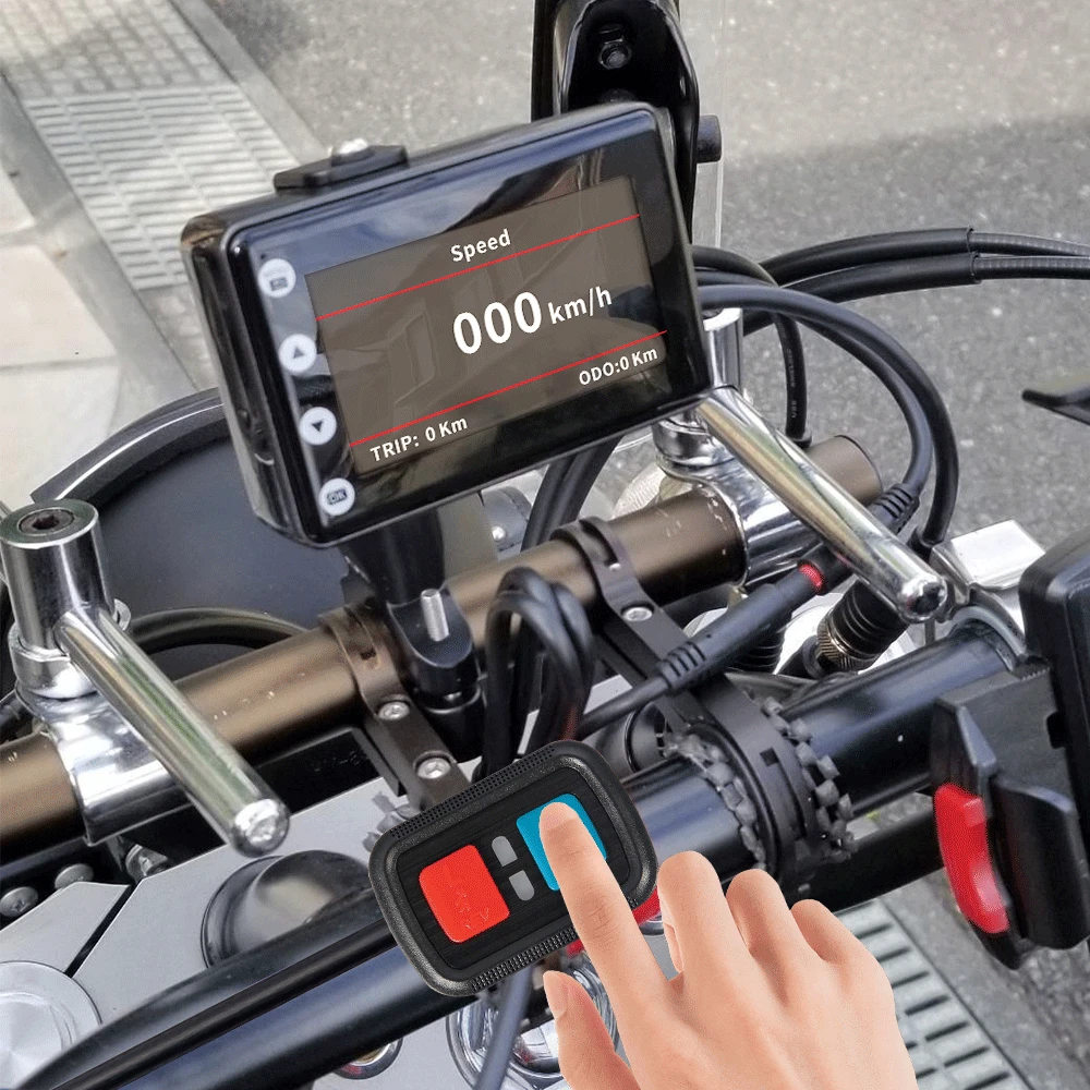 US $179.00 VSYS F2 Motorcycle Camera System WiFi DVR With Smart Gauge TPMSOdometer Dual SONY IMX307 Night Vision Waterproof Dash Cam