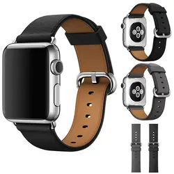 Регулируемый кожаный ремень часы ремешок замена часы браслет для Apple Watch iWatch 38 мм до 44 мм