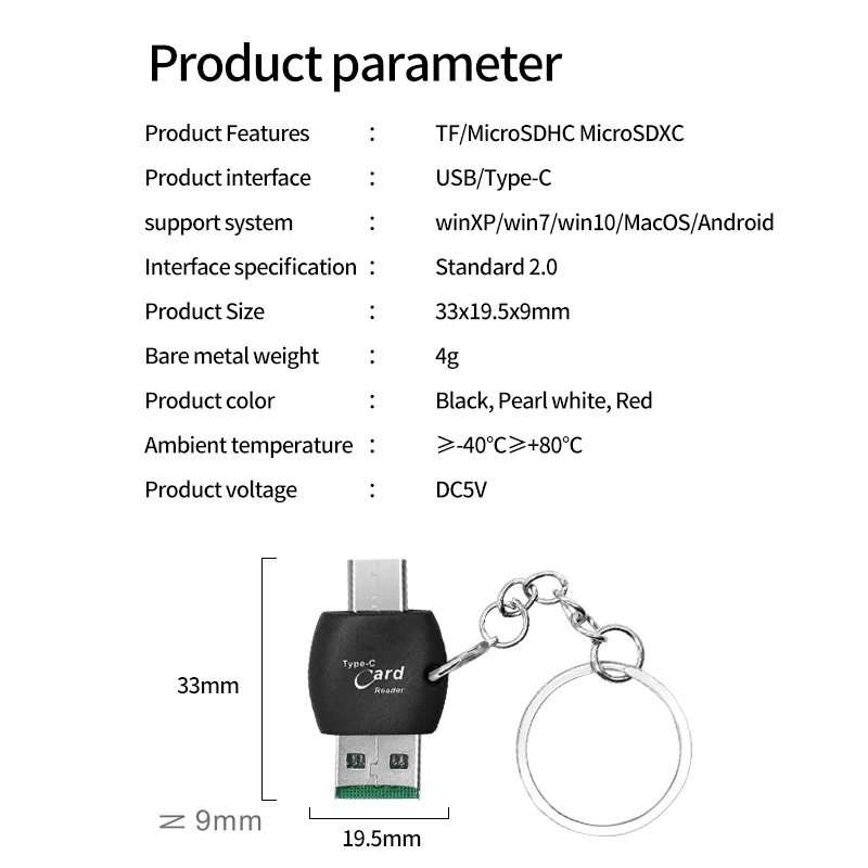 2 in 1 Type C to Micro SD TF Card Reader card reader,otg adapter,usb to type c adapter,sd card reader Type-C to USB 2.0 OTG Adapter for PC Laptop Android Smart Phone Converter