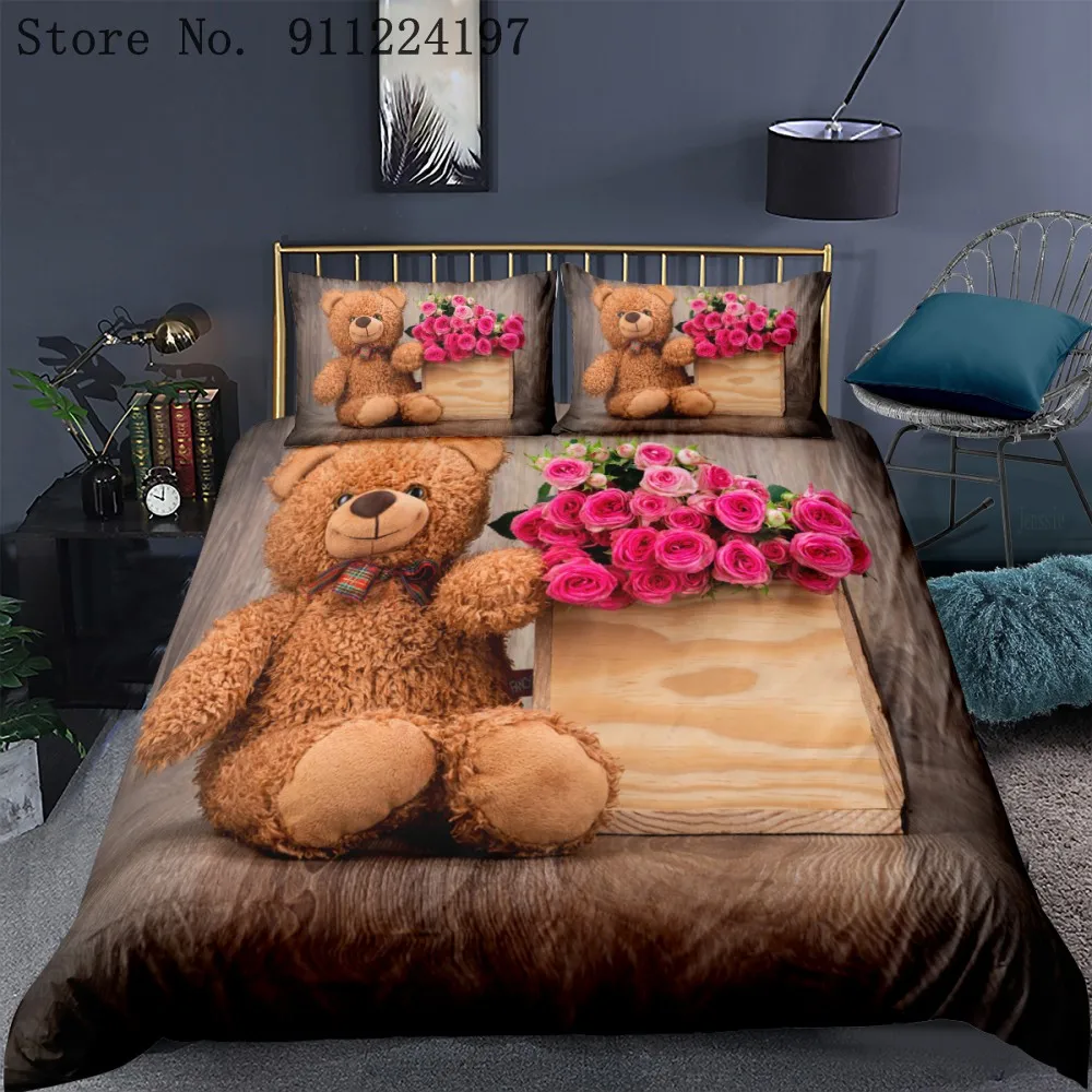 Teddy Bear Bed Set Double atelieryuwa.ciao.jp