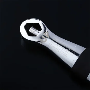 

195mm Wrench Multifunctional Steel Adjustable Spanner head Rubber shank