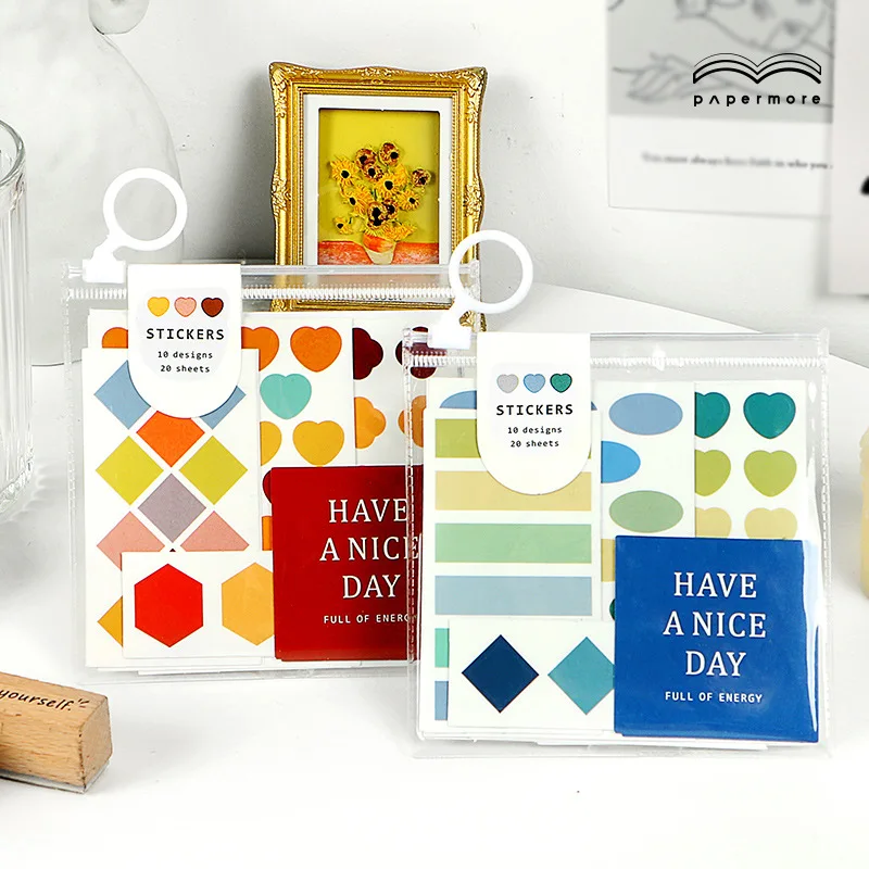 

Mohamm Stickers 20 Sheets Stationery Color Artist Series Decoration Girl's Stuff Scrapbooking Album