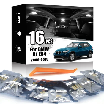 

KAMMURI 16Pcs Error Free White For 2010-2015 BMW X1 E84 led LED Interior Dome Map Trunk Footwell Vanity Mirror Light Kit