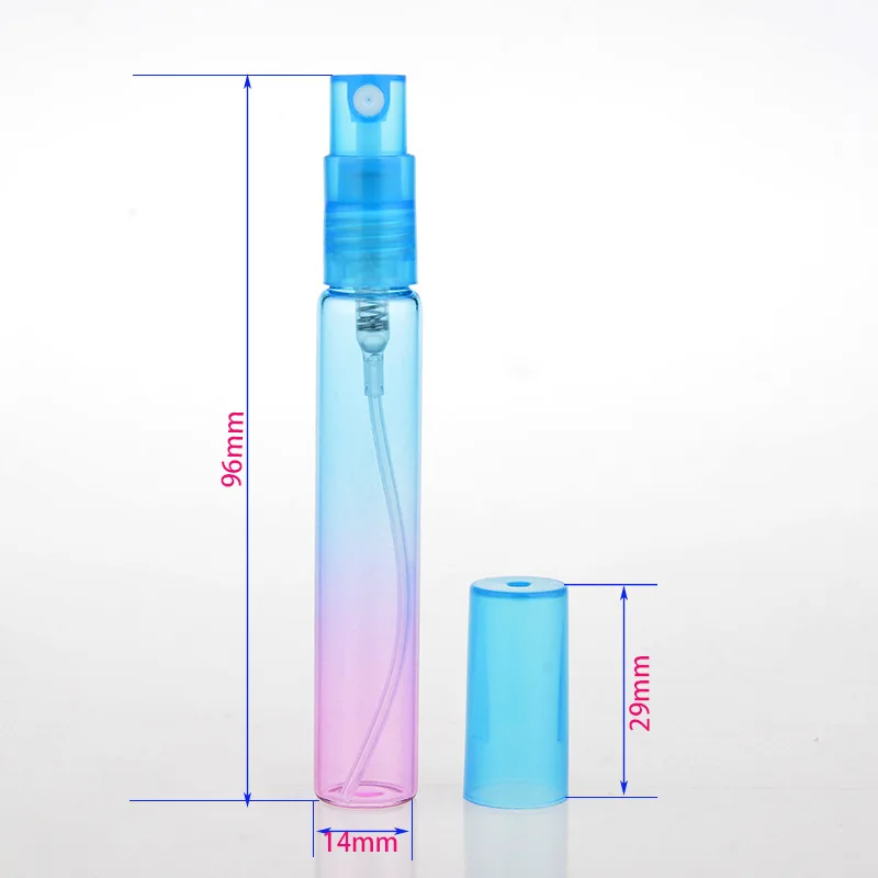 8ML Mini Portable Colorful Glass Perfume Bottle With Atomizer Empty Cosmetic Containers For Travel Liquid Dispenser Bottle spray bottle refillable plastic bottles