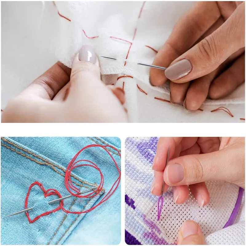 LMDZ 3 Sizes Long Sewing Needles With Needle Storage Tube Hand Sewing  Needles For Sewing Art Crafts 10/12.5/15cm Neddle 6 Pcs