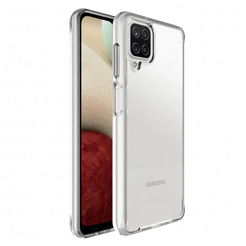 Custodia Morbida In Silicone A12 5G Per Samsung Galaxy A12 A 12 Sm-A125F Samsun Sumsung Galaxi Trasparente Antiurto Coque