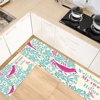 

2pcs Kitchen Mats Absorb Water Oil Anti-skid Oil-proof And Waterproof Rug Long Carpet For Kitchen Living Room Home Decorative