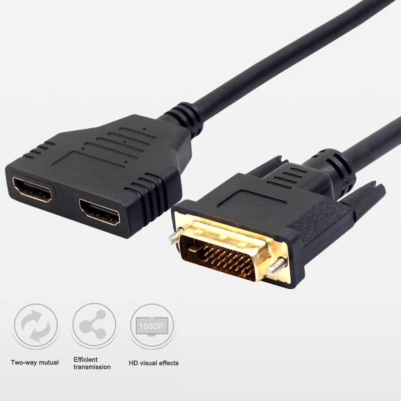 В коробке Pro DVI24 к HDMI переходники для кабеля DVI 24 + 1 штекер вход двойному выход