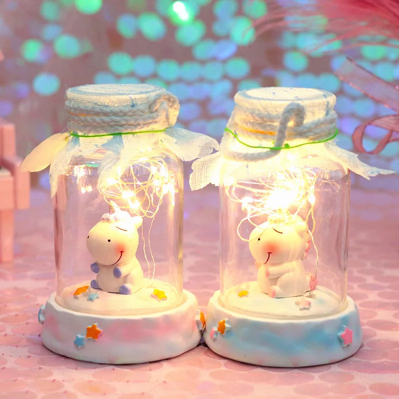 Светодиодный ночник с милым единорогом для детей прикроватный светодиодный