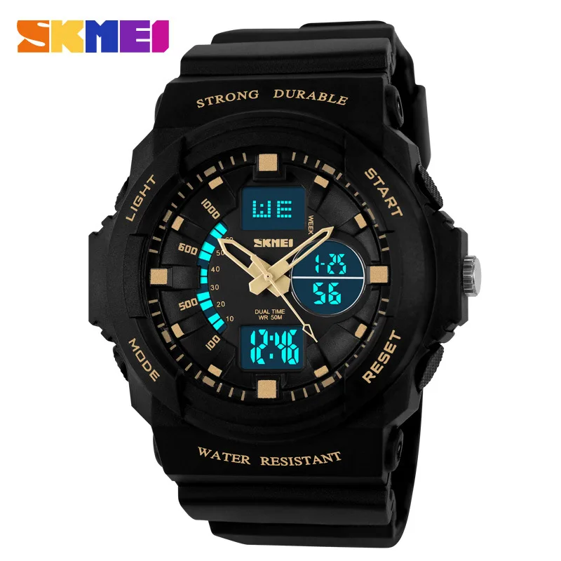 

Skmei Brand New Style Trend Outdoor Multi-functional Sports Double Time Waterproof Mountaineering Table 0955
