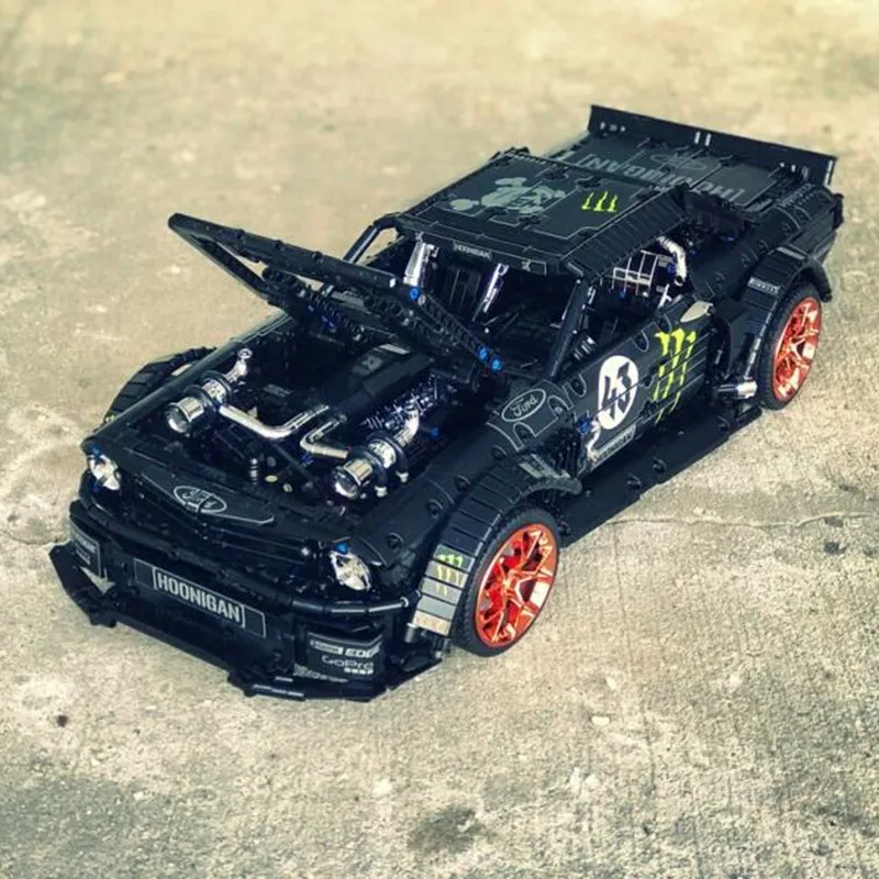 3168 шт строительные блоки кирпичи с светодиодный светильник игрушка RC Ford Mustang