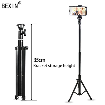 

HOT-BEXIN Portable Mobile Phone Live Bracket Photo Tripod Fill Light Bracket Bluetooth Triple-cornered Bracket for Live Broadcas