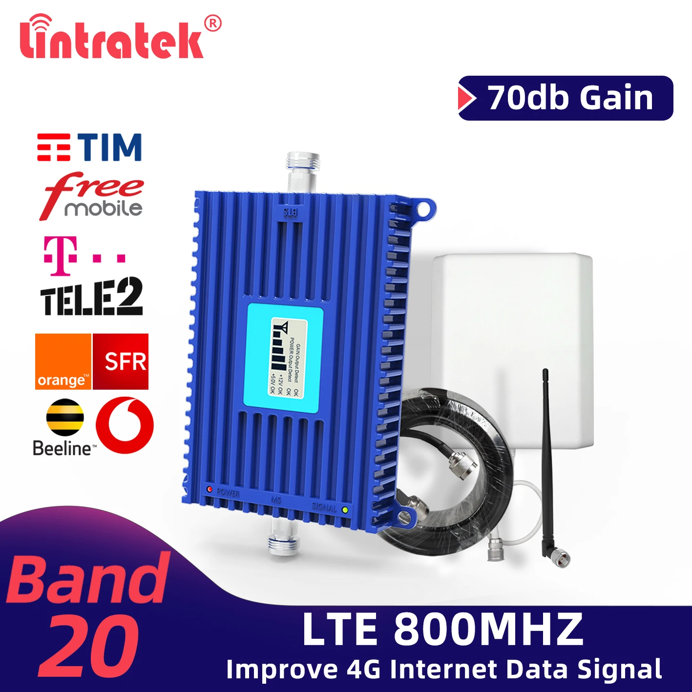 4g signal booster LTE 800mhz signal amplificateur gsm 4g antenna repeater  Band 20 Fast 4G Network 800mhz Mobile Signal Booster - AliExpress