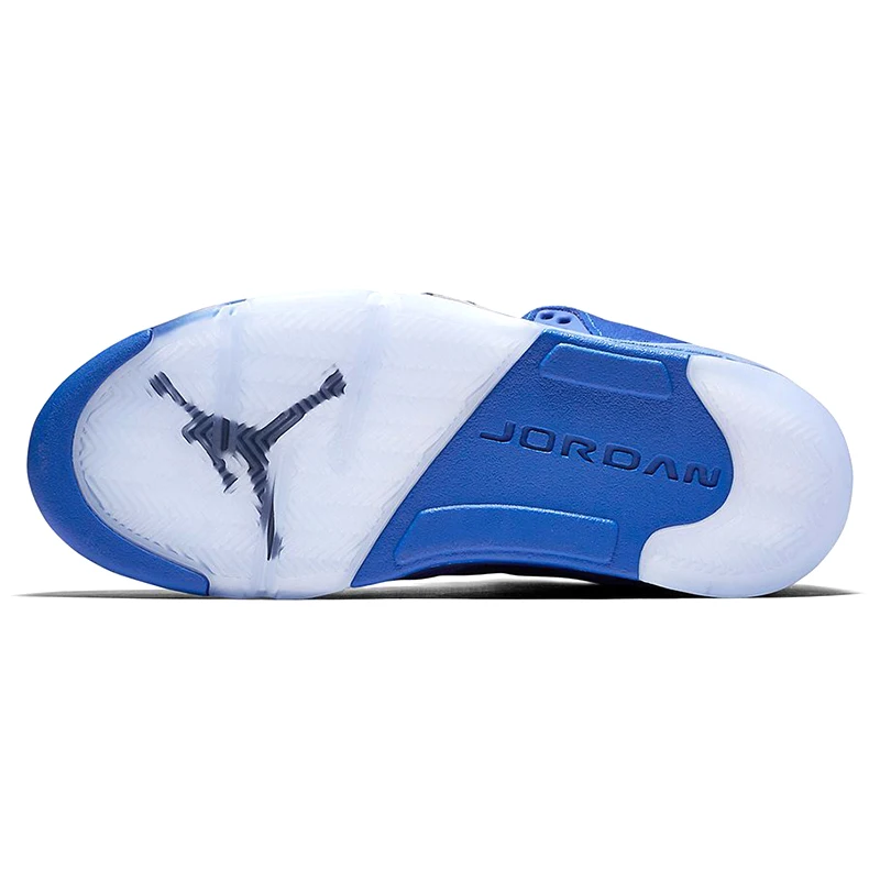 Air Jordan 5 синяя замша AJ5 синяя замша мужские баскетбольные кроссовки, оригинальные уличные удобные спортивные кроссовки 136021 401