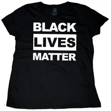 Женская хлопковая Футболка с принтом Black Lives Повседневная