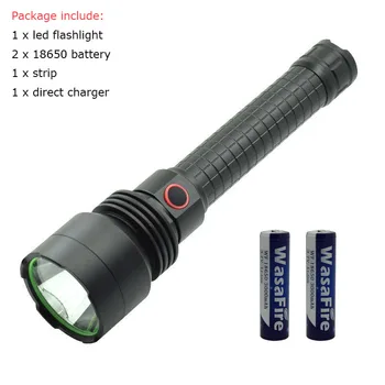 

XHP50 Led Flashlight Rechargeable 18650 Battery Torch Lamp 2 Modes Self Defence Lantern for Outdoor Camping Lighting