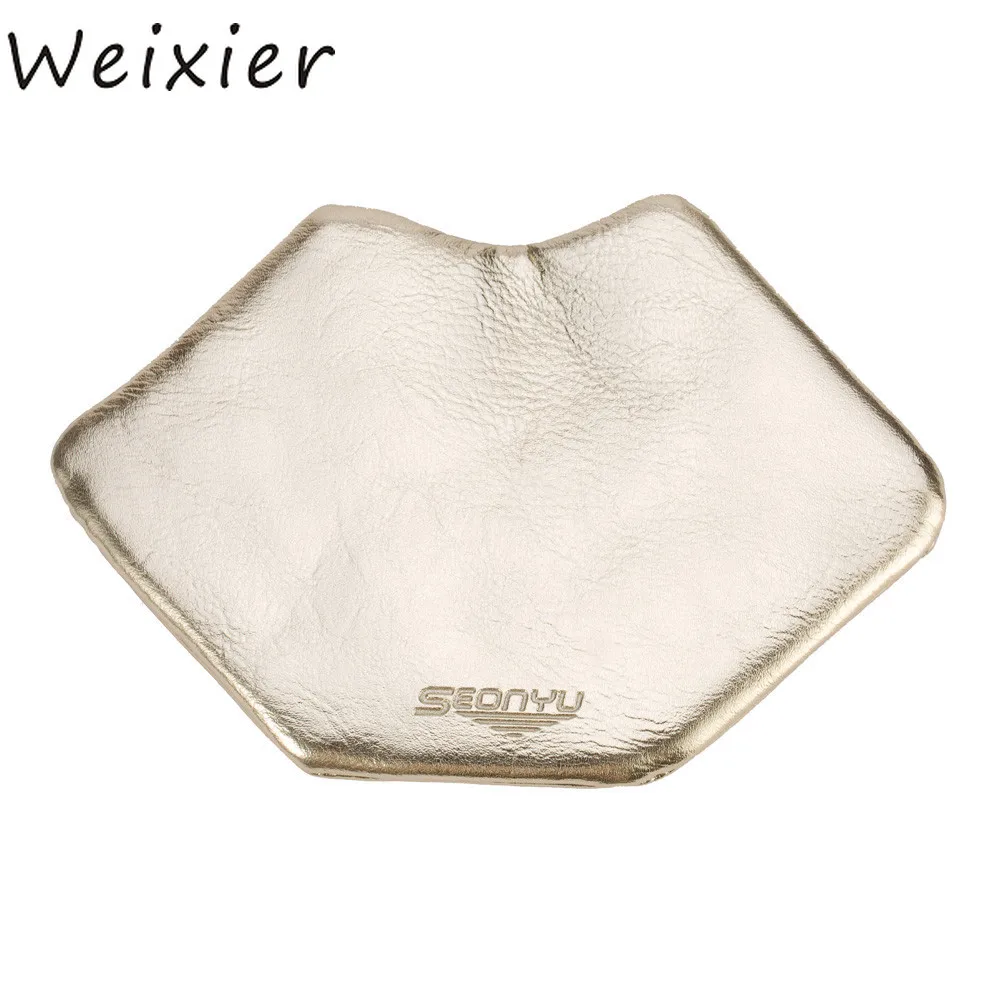 WEIXIER кожаные сумки для макияжа с губами женские кошельки и роскошные маленькие на