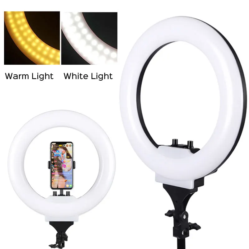 14 inch 35cm Photography LED Selfie Ring Light Photo Studio Camera Light With Phone Holder Tripod Stand For Makeup Video Live