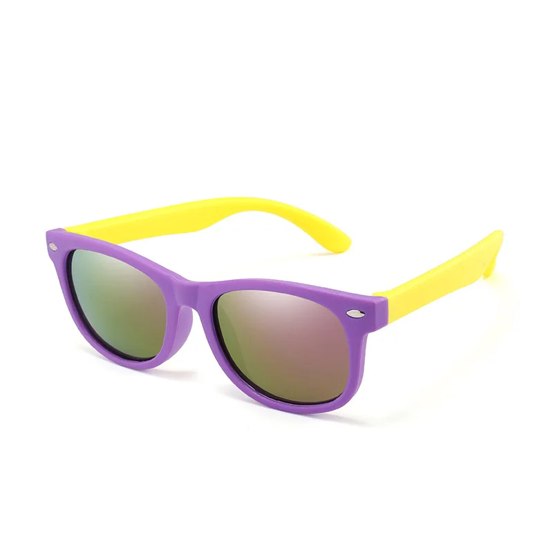 Новые Модные Детские поляризованные солнцезащитные очки фирменный дизайн для мальчиков и девочек Квадратные Солнцезащитные очки UV400 Солнцезащитные очки детские оттенки Oculos de sol - Цвет линз: 05
