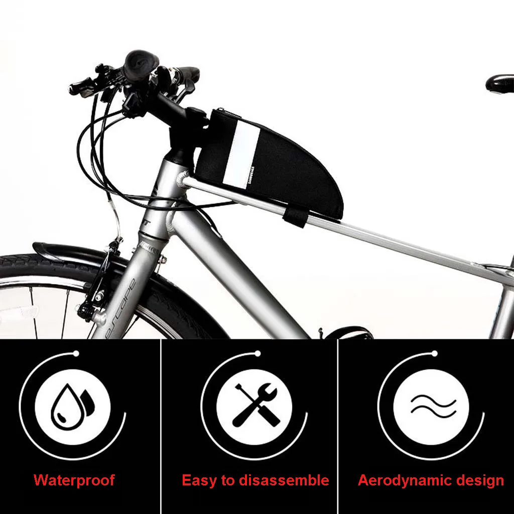 

Waterproof Bicycle Top Tube Bag Cycling Compact Front Beam Storage Pannier Road Bike Bicicleta Triathlon Stem Pouch #0820