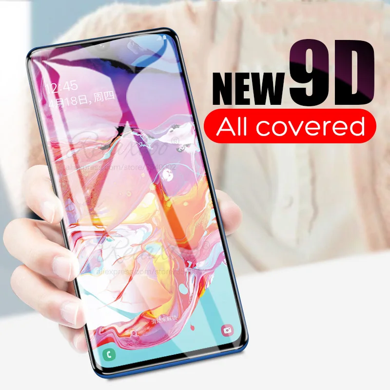 

9D Full Cover Glue Tempered Glass For Samsung Galaxy A70 A705F Screen Protector A70 A 70 70A Protective Protection Film Glas 9h