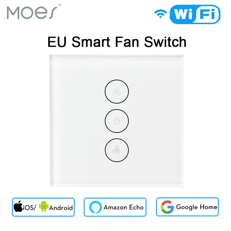 Умный потолочный вентилятор с сенсорным выключателем ЕС Wi Fi приложение