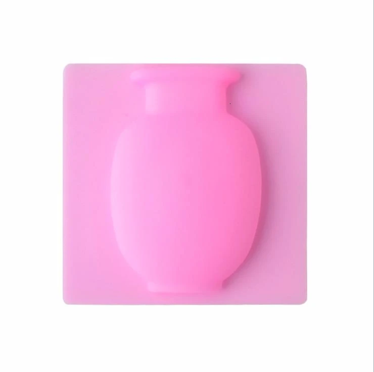 Креативная 3D Волшебная мягкая самоклеющаяся ваза силиконовая ваза для тела для цветочных горшков Настенная Наклейка домашнее украшение на холодильник Прямая поставка - Цвет: Pink