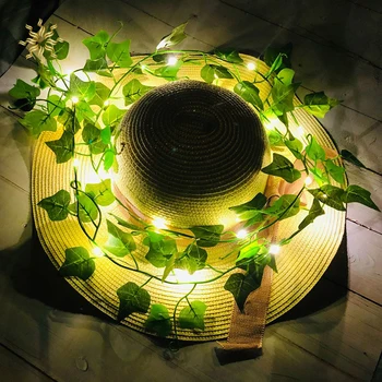 

2M 20 LED Fairy Lights String Ivy Leaf For Halloween Xmas Trees Garden Yard Home Patio Wedding Party Bedroom DecorationCY