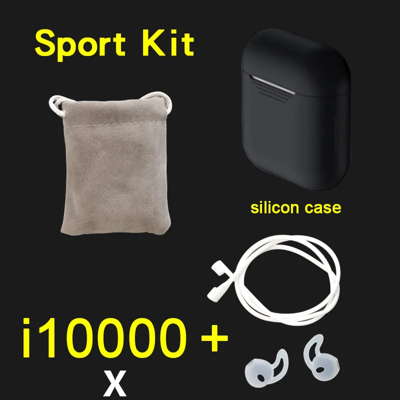 i10000X sport black I10000 X TWS беспроводные новые наушники зарядный чехол Bluetooth 5,0 наушники PK i500 i2000 i5000 TWS - Цвет: i10000X sport black