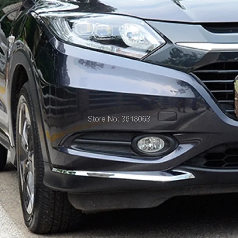 

for Honda HR-V HRV Vezel 2015 2016 2017 2018 2019 ABS chrome Car front side Bumper corner protection Cover frame Trim Accessory