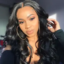 Extensiones de cabello humano con ondas corporales, cierre de encaje, cabello brasileño Remy, ondulado, 3/4 mechones con cierre, extensión de 30 pulgadas