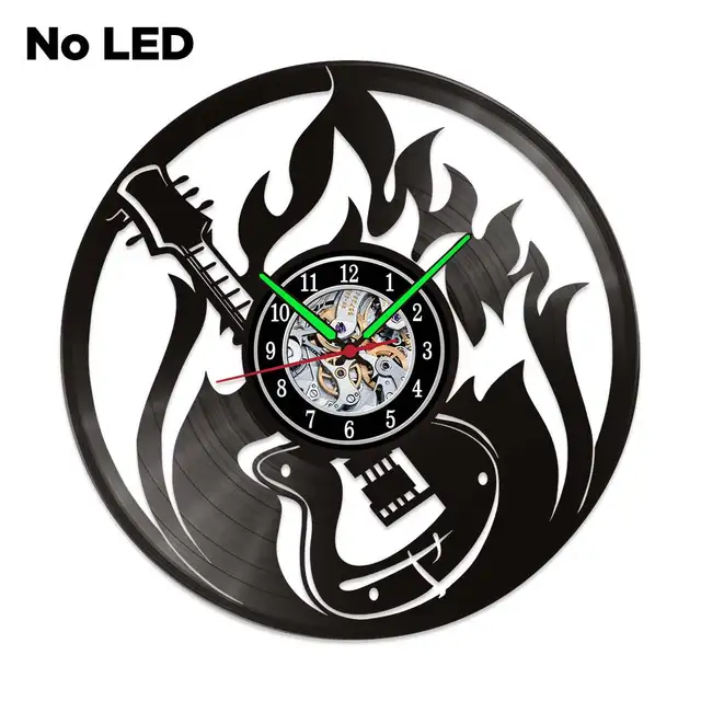 MCDFL Vinyl Record Wall Clock Modern Design Home Living Room Decoration Watch Clocks Object House Minimalist Decor Accessories W834-NO LED