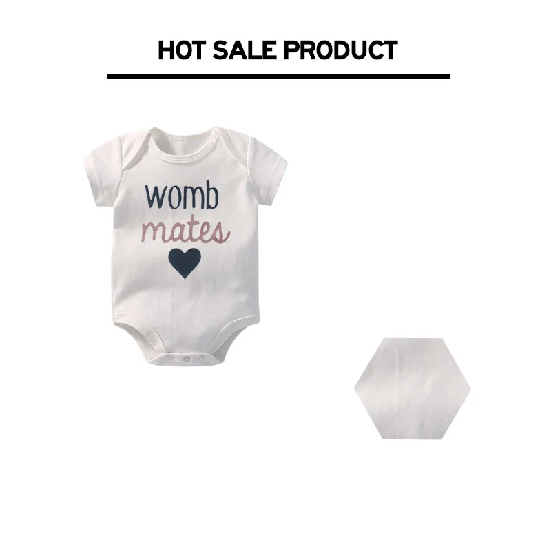 Newborn Twins Womb Mates Bodysuits Outfit Black Rose Gold Vests Unisex Take Going Home Photoshoot Photo Prop Multiples Triplets Boy Girl