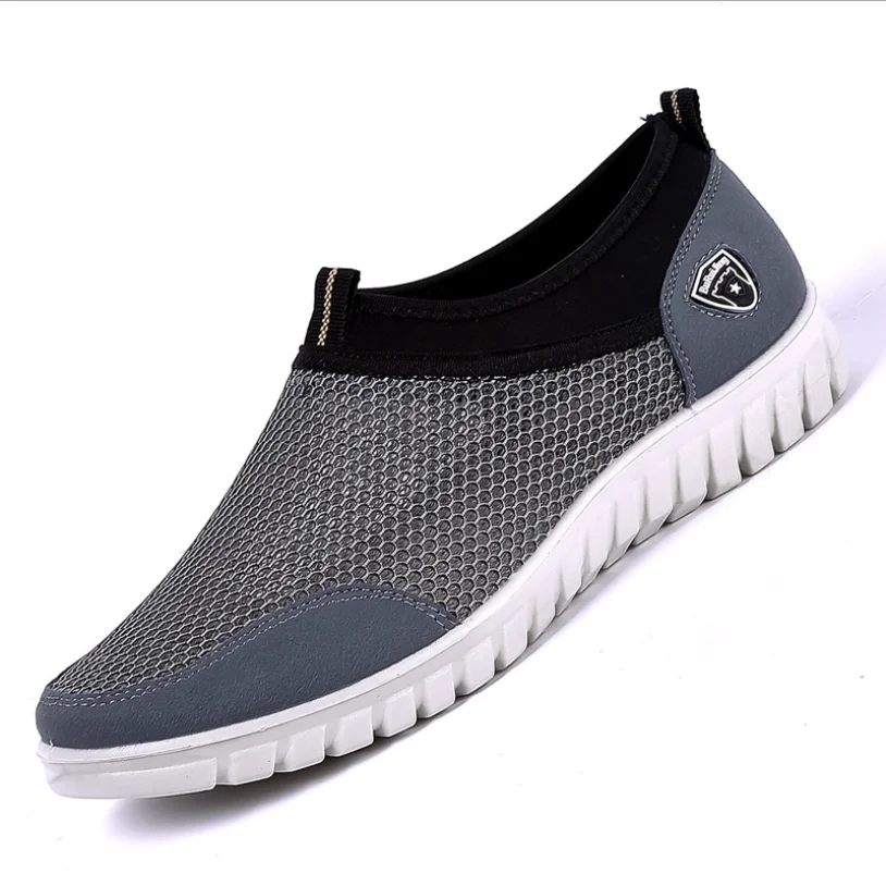 DM36 Summer Mesh Shoe Sneakers For Men Shoes Breathable Men's Casual Slip-On Male Loafers Walking size 38-48 | Обувь