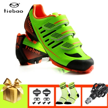 

Tiebao men sapatilha ciclismo mtb women cycling shoes breathable SPD Pedals self-locking superstar mountain bike riding sneakers