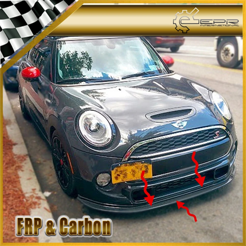Glass Front Bumper Lip Trim For F56 Mini Cooper Mon Style FRP Front Lip