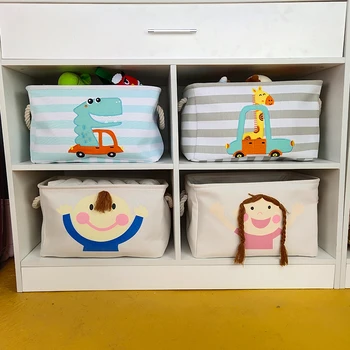 

Waterproof Dirty Laundry Basket Canvas Storage Basket Barrel Creative Kids Toys Organizer Bucket Laundry Organizer Holder