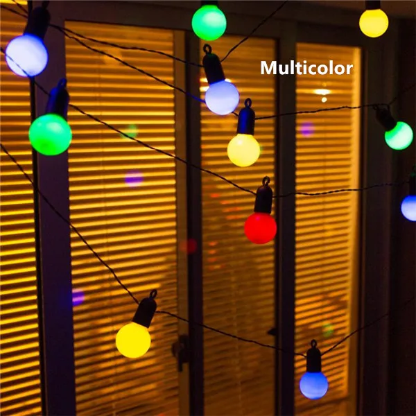 13 м 50 led глобус вечерние рождественские гирлянды, молочные/прозрачные винтажные лампы, декоративные наружные гирлянды - Испускаемый цвет: Multicolor (13M)