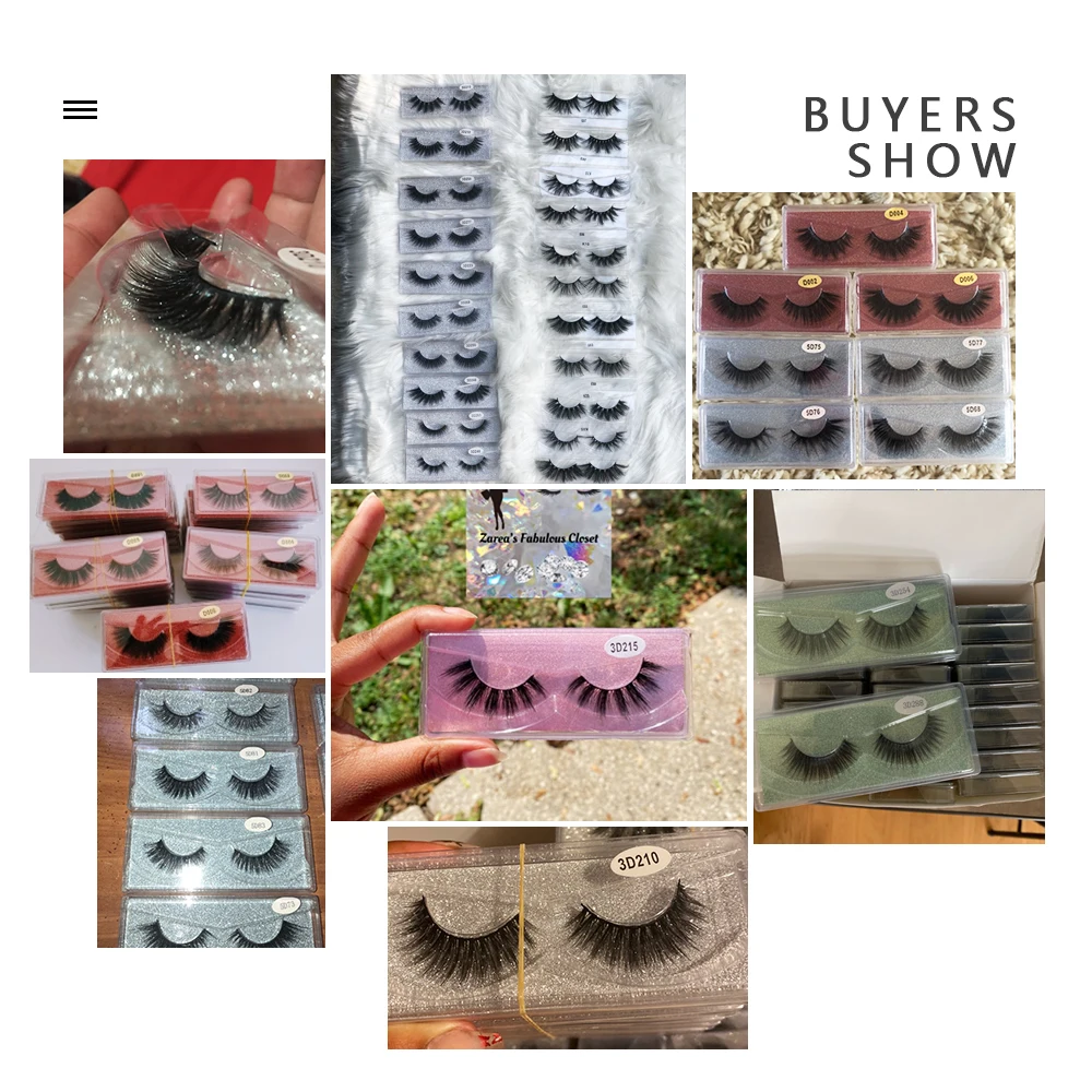 Cílios de Vison Atacado 100 Pçs 3d Vison Cílios Naturais Pacote Postiços Maquiagem no Volume 5 - 10 50 1 Cheap Cílios postiços