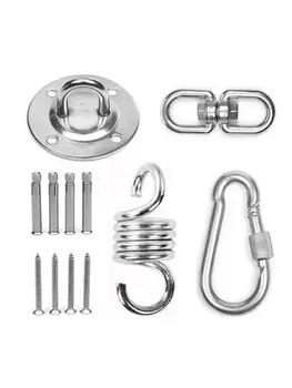 

Universal Lifting Kit Rugged Hook Mounting Kit Lock Spring Hook Hammock with Lock Carabiner Backpack Buckle Keychain
