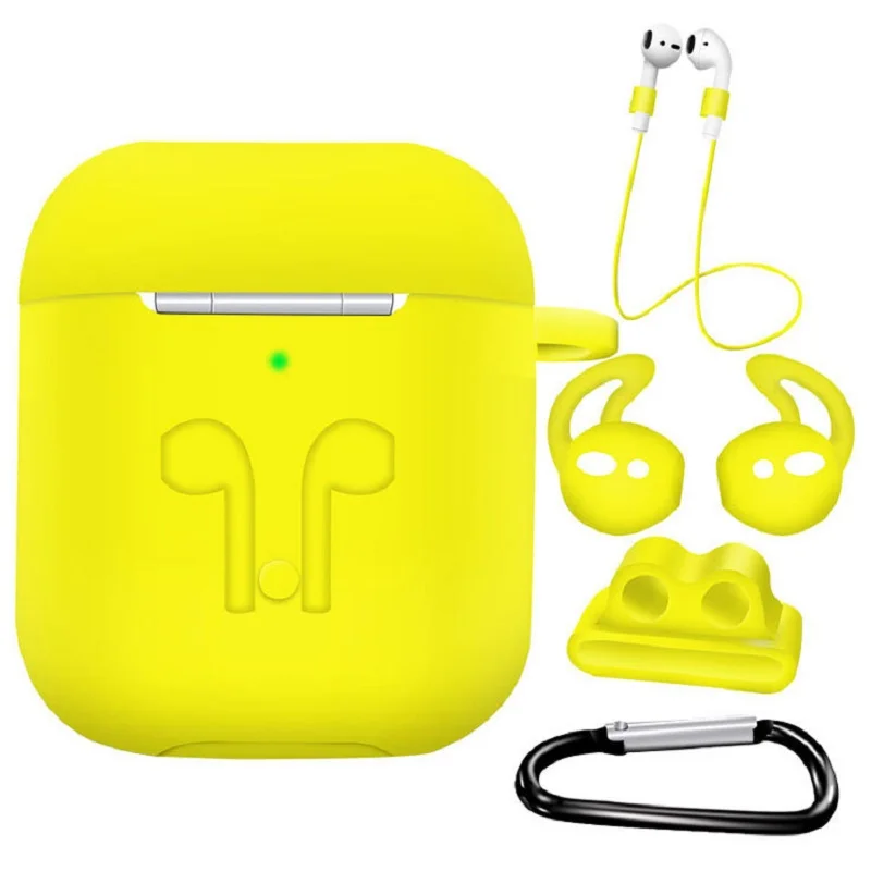 5 в 1 силиконовый чехол для Airpods 1 для Air Pods 2 противоударный водонепроницаемый чехол для наушников аксессуары для Iphone