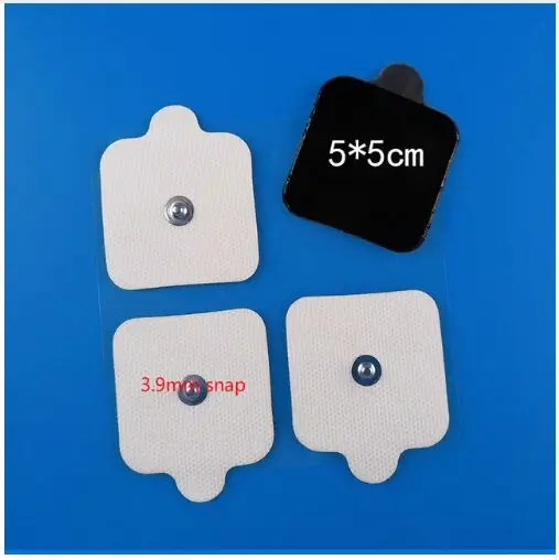 40pcs 3.9mm snap 5x5cm Square Replacement Electrode Pads for HSY2230 Tens/ EMS units COMPEX Muscle Stimulator Empi machine | Красота и