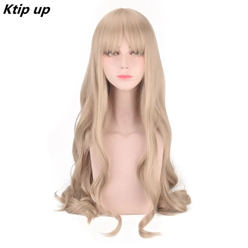 

Ktip Up DARLING In The FRANXX Code 556 KOKORO Cosplay Wig Long Wavy Curly Synthetic Hair + Wig Cap