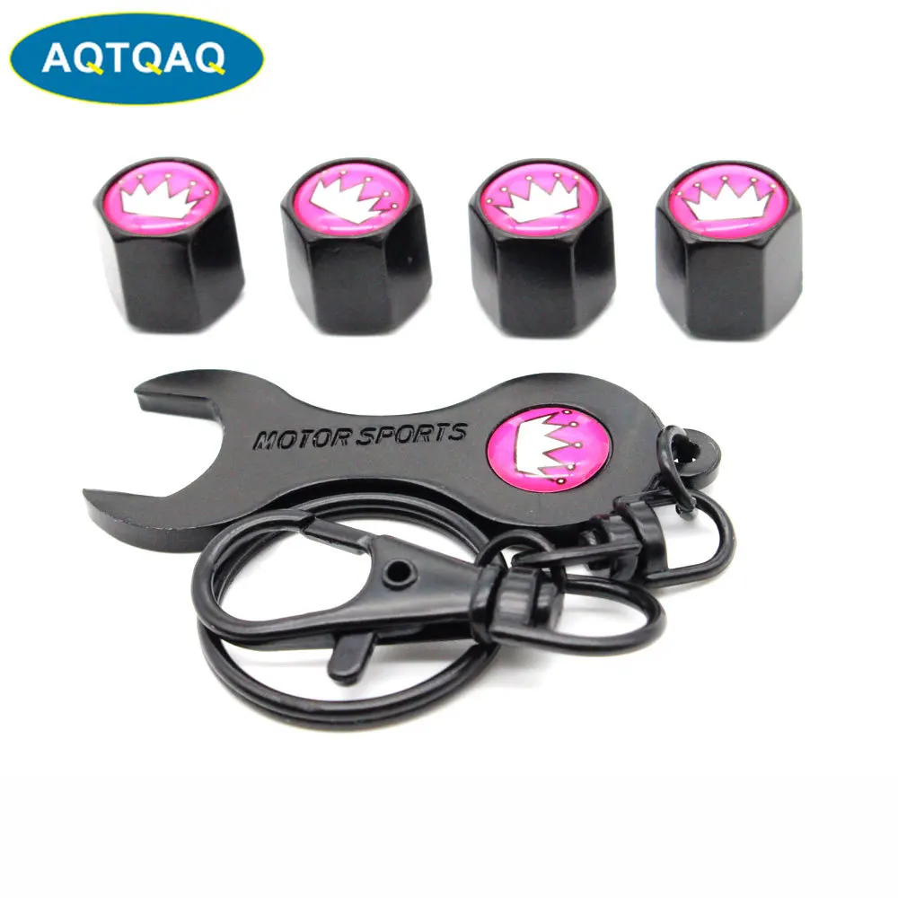 5pcs / Set NO.8 Style Emblème Auto Voiture Pneu Bouchons De